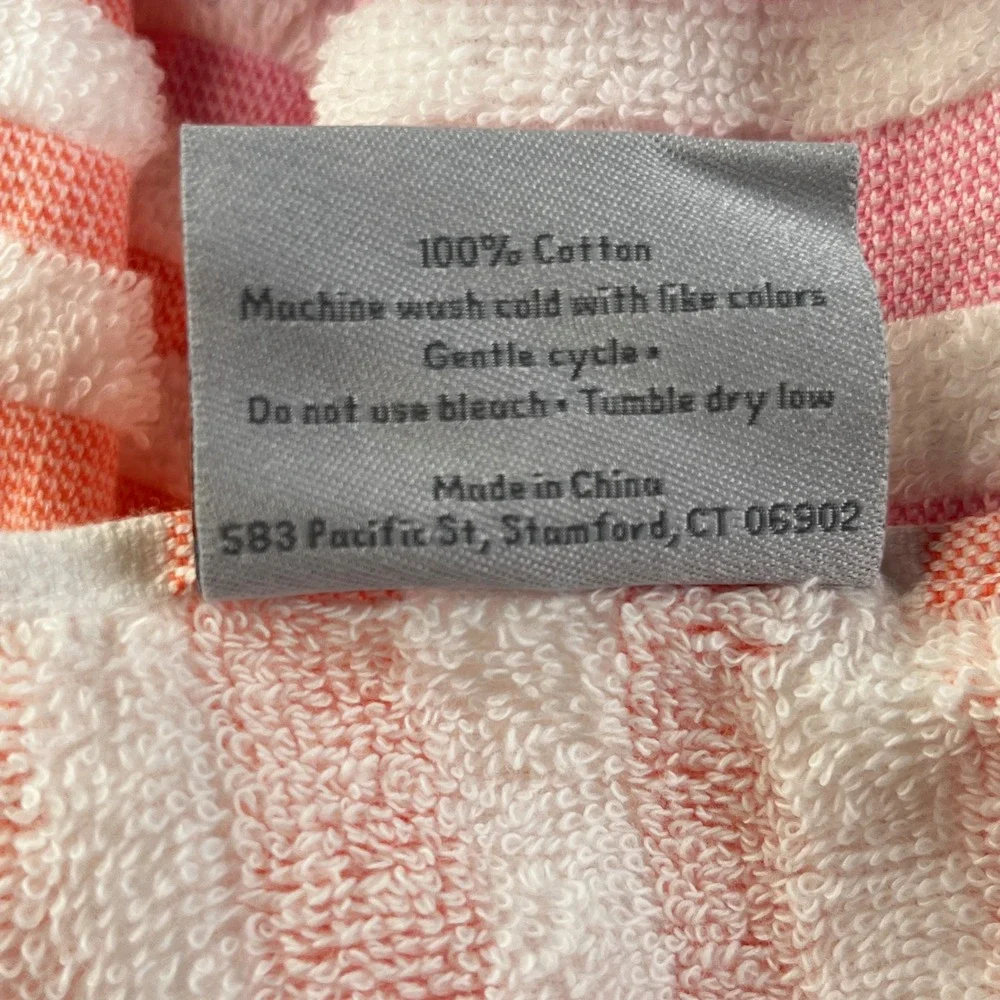 Caro Home Pongo Spring Multi Striped Cotton Beach Towel‎ 36x68 Pink Orange Blue
